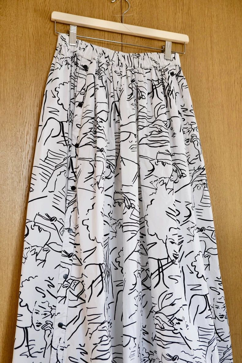 Kenzo Kenzo Vintage Portrait Print Cotton Skirt - dmc Size US 36 / EU 52 - 2 Thumbnail