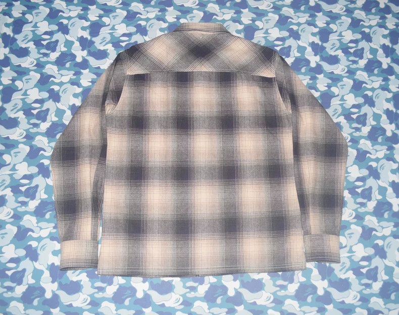 Neighborhood NBHD 09AW Gradient Plaid Wool Shirt - dmc Size US L / EU 52-54 / 3 - 2 Thumbnail