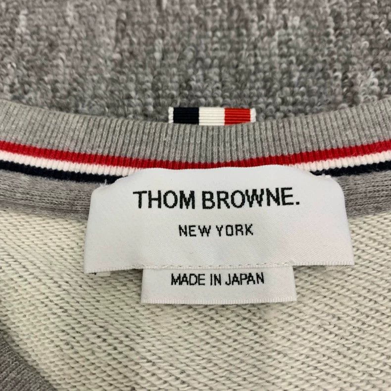 Thom Browne THOM BROWNE TB Gray Stripe Sweatshirt - dmc Size US XXL / EU 58 / 5 - 6 Thumbnail