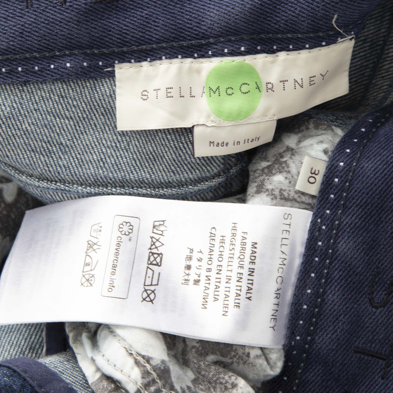 Stella McCartney Blue Sequin Patch Detail Jeans Size 30" / US 8 / IT 44 - 4 Thumbnail
