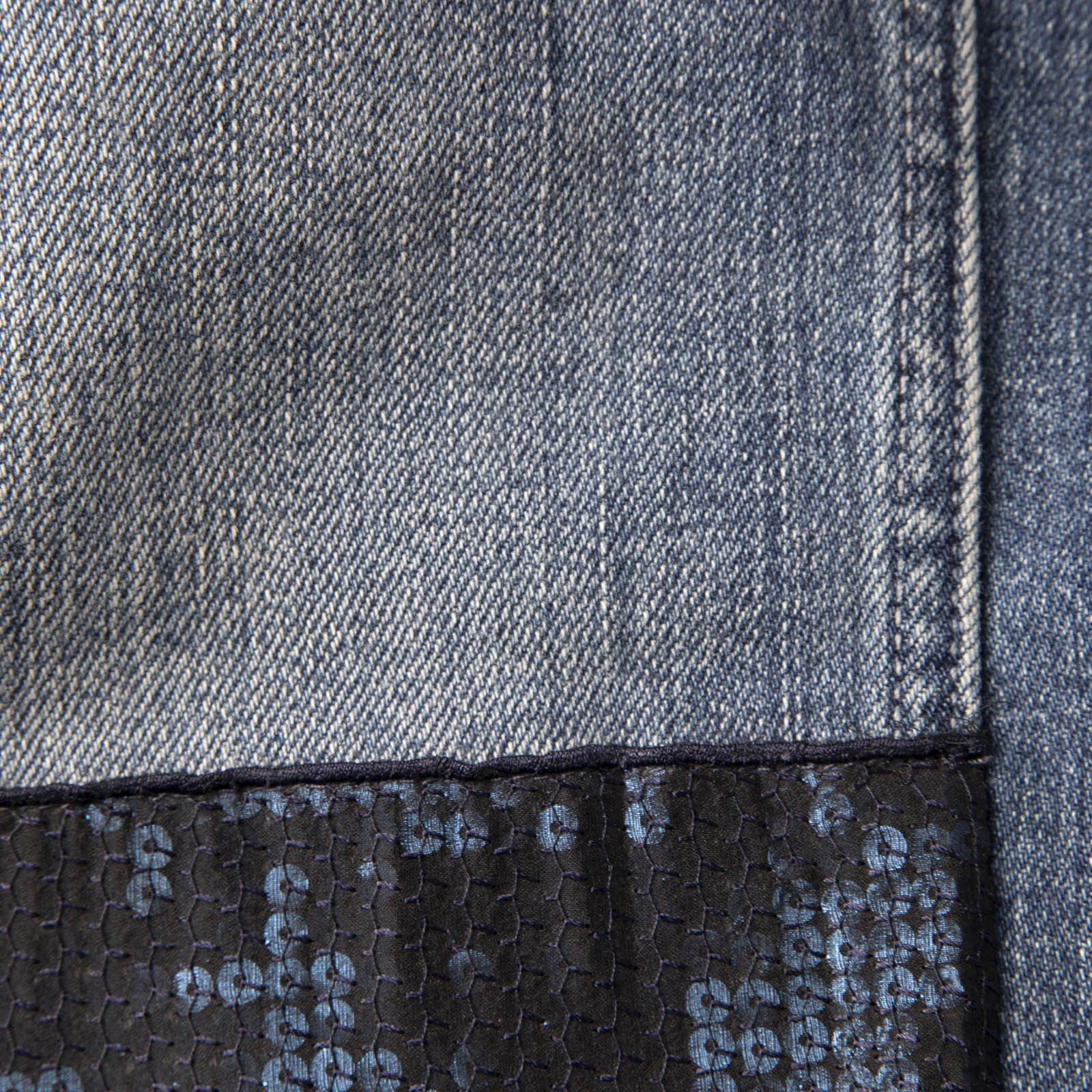 Stella McCartney Blue Sequin Patch Detail Jeans Size 30" / US 8 / IT 44 - 3 Thumbnail