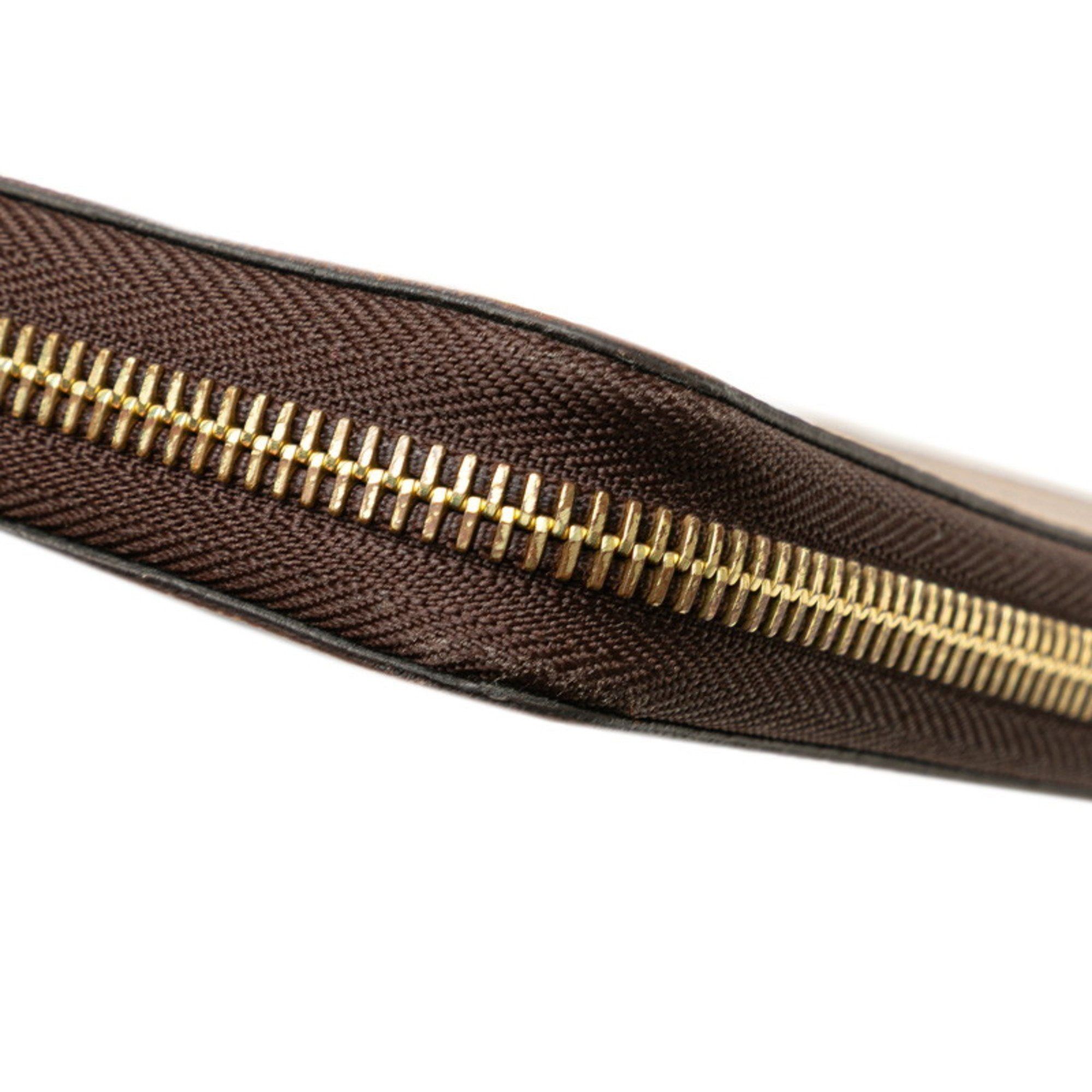 Louis Vuitton Louis Vuitton Monogram Giant Reverse Long Wallet with Round Zipper, M69353, Brown Leather, Women's, LOUIS VUITTON Size ONE SIZE - 5 Thumbnail