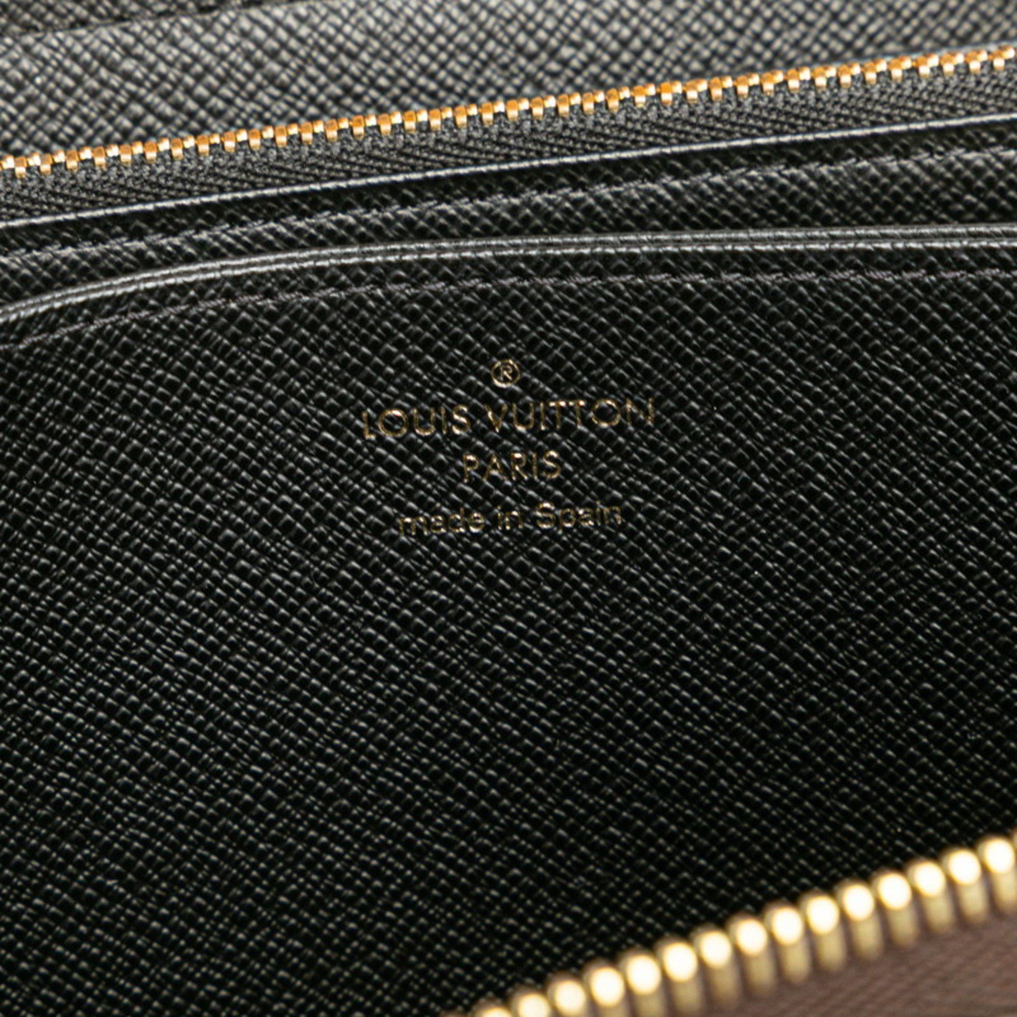 Louis Vuitton Louis Vuitton Monogram Giant Reverse Long Wallet with Round Zipper, M69353, Brown Leather, Women's, LOUIS VUITTON Size ONE SIZE - 10 Thumbnail