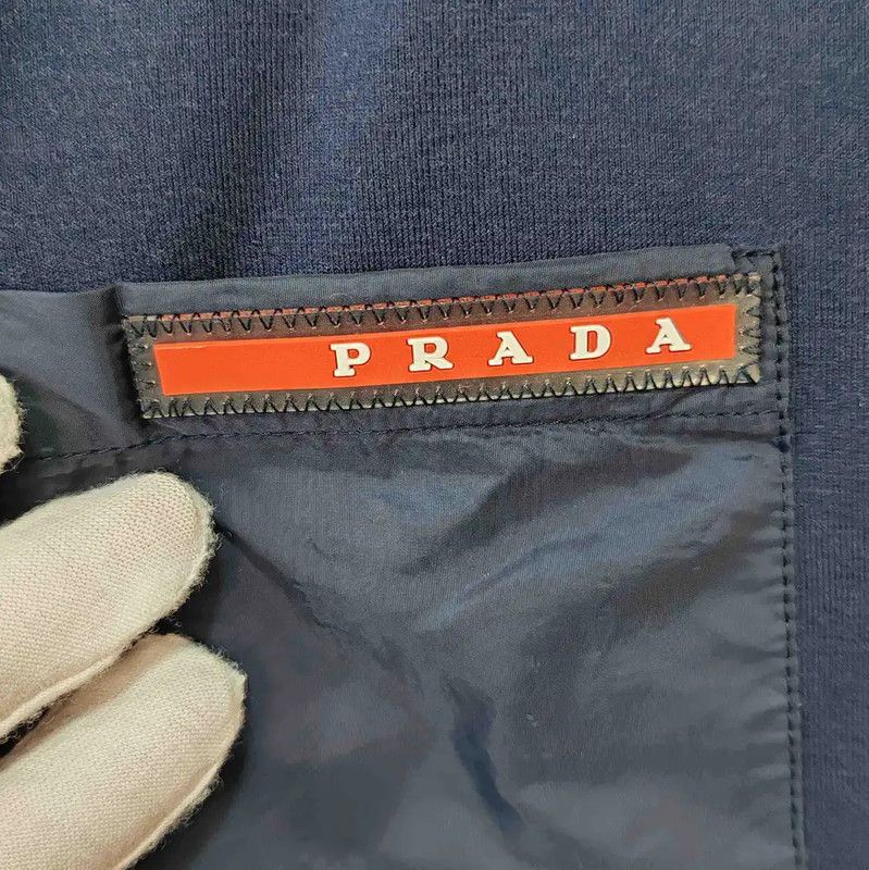 Prada Prada Navy Cotton Men's T-Shirt Size US S / EU 44-46 / 1 - 4 Thumbnail