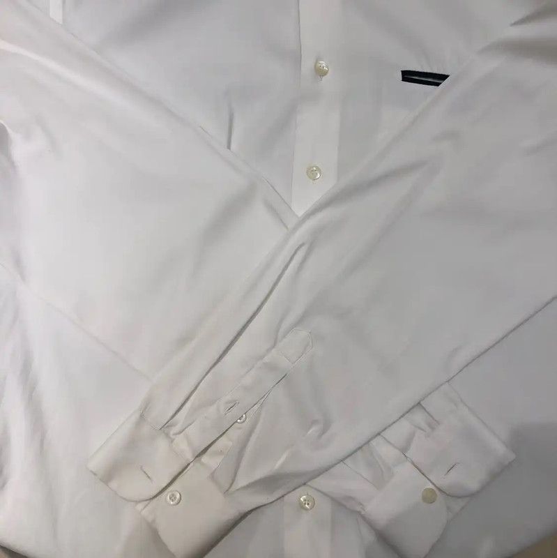 Prada Prada Men's Long Sleeve White Cotton Shirt Size US M / EU 48-50 / 2 - 3 Thumbnail