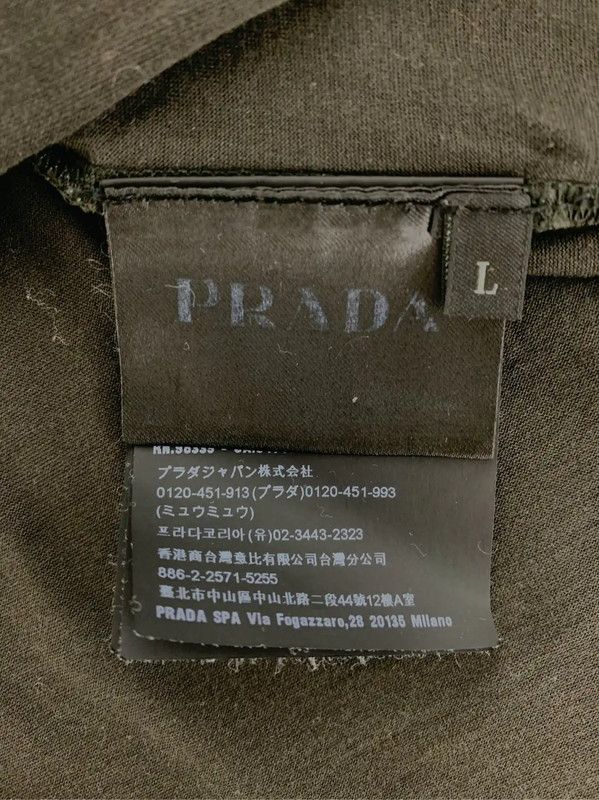 Prada Prada Men's Dark Gray Cotton T-Shirt Size US L / EU 52-54 / 3 - 5 Thumbnail