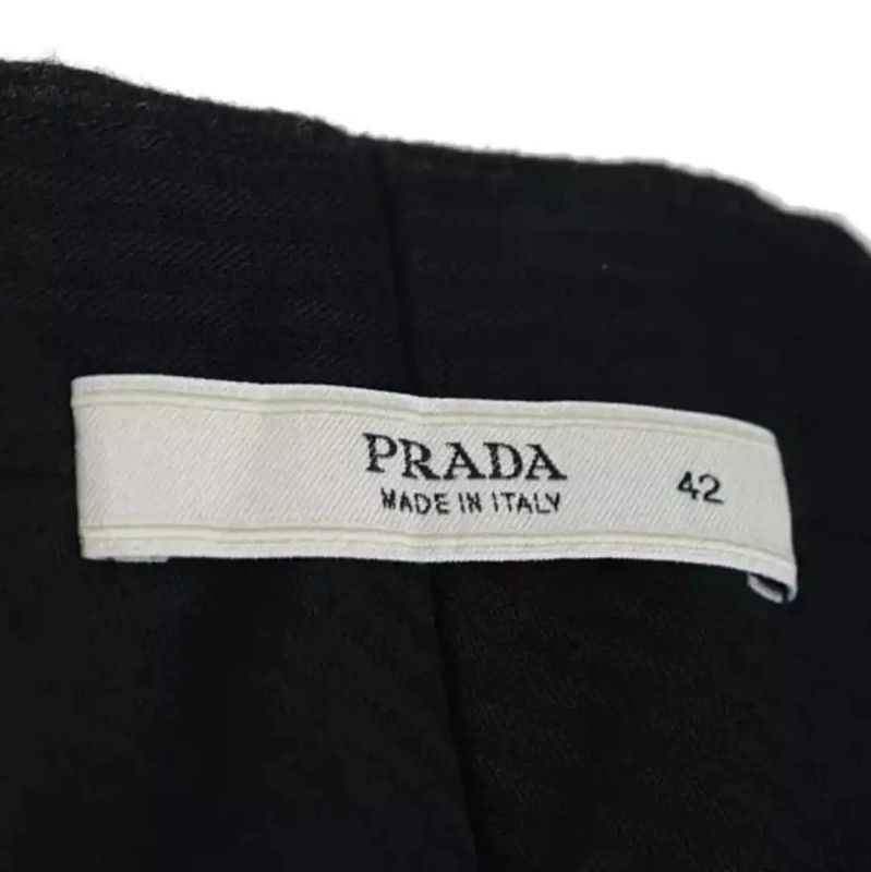 Prada Prada Black Gray Wool Check Casual Pants Size US 26 / EU 42 - 4 Thumbnail