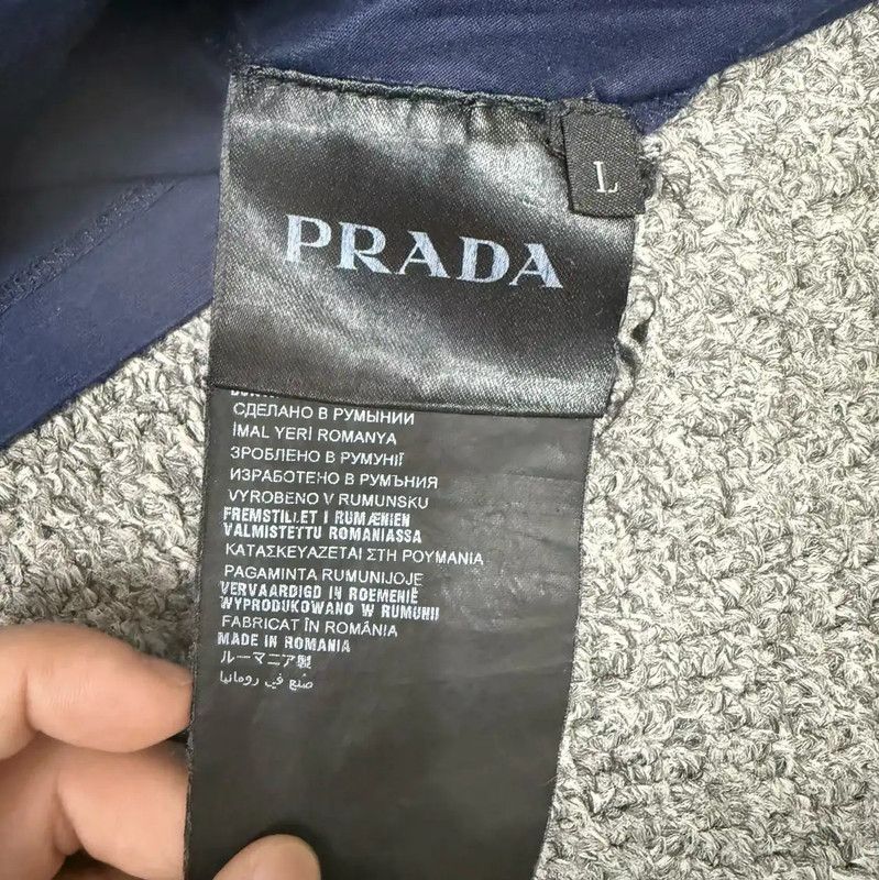 Prada Prada Blue Cotton Men's T-Shirt Size US L / EU 52-54 / 3 - 3 Thumbnail