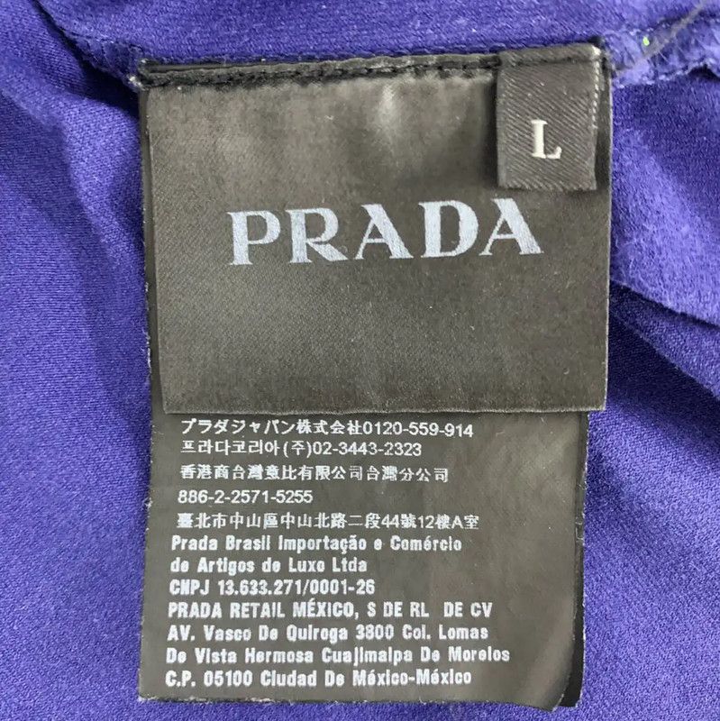 Prada Prada Men's Navy Cotton T-Shirt Size US L / EU 52-54 / 3 - 6 Thumbnail