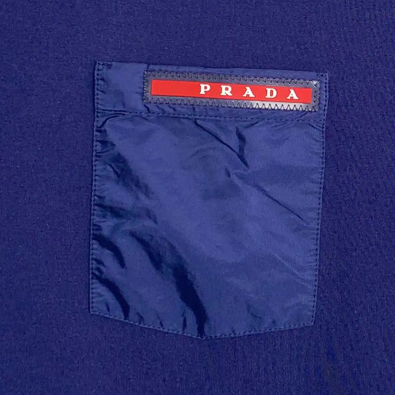 Prada Prada Men's Navy Cotton T-Shirt Size US L / EU 52-54 / 3 - 5 Thumbnail