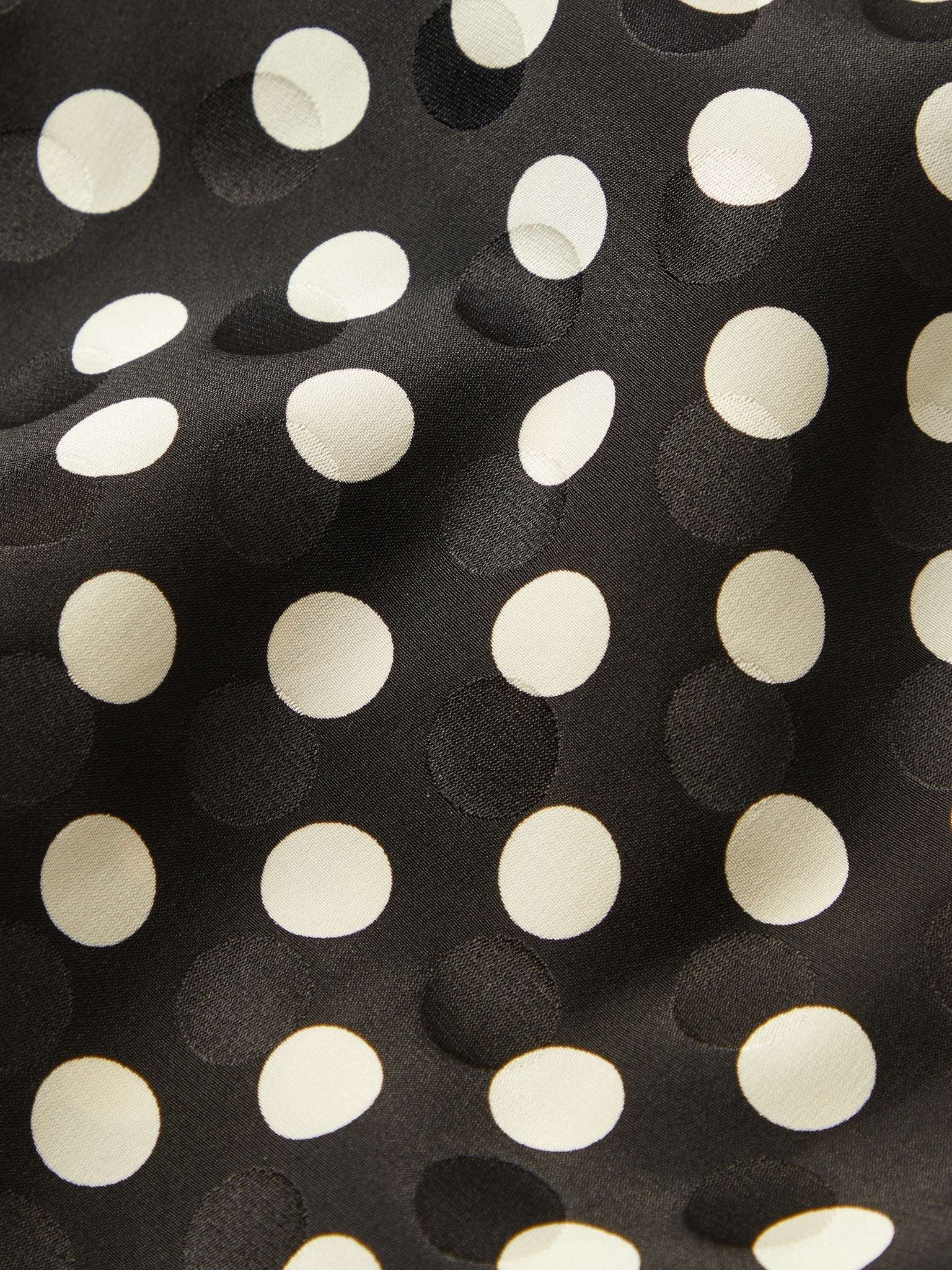 Saint Laurent Paris yves collar shirt in matte and shiny dotted silk Size US XS / EU 42 / 0 - 6 Thumbnail