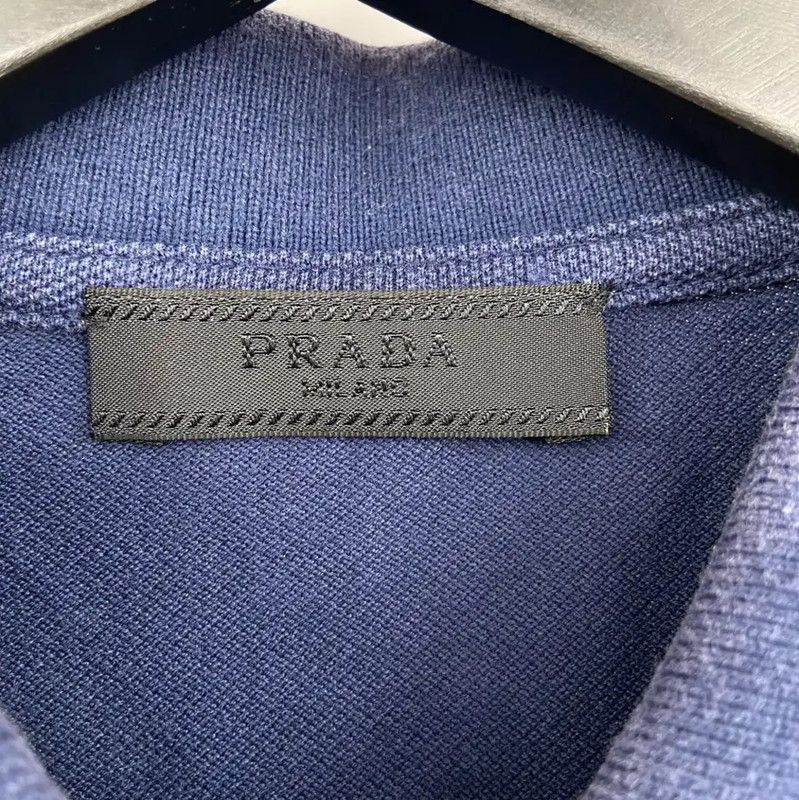 Prada Prada Summer Navy Blue Men's Short Sleeve Polo Size US S / EU 44-46 / 1 - 2 Thumbnail