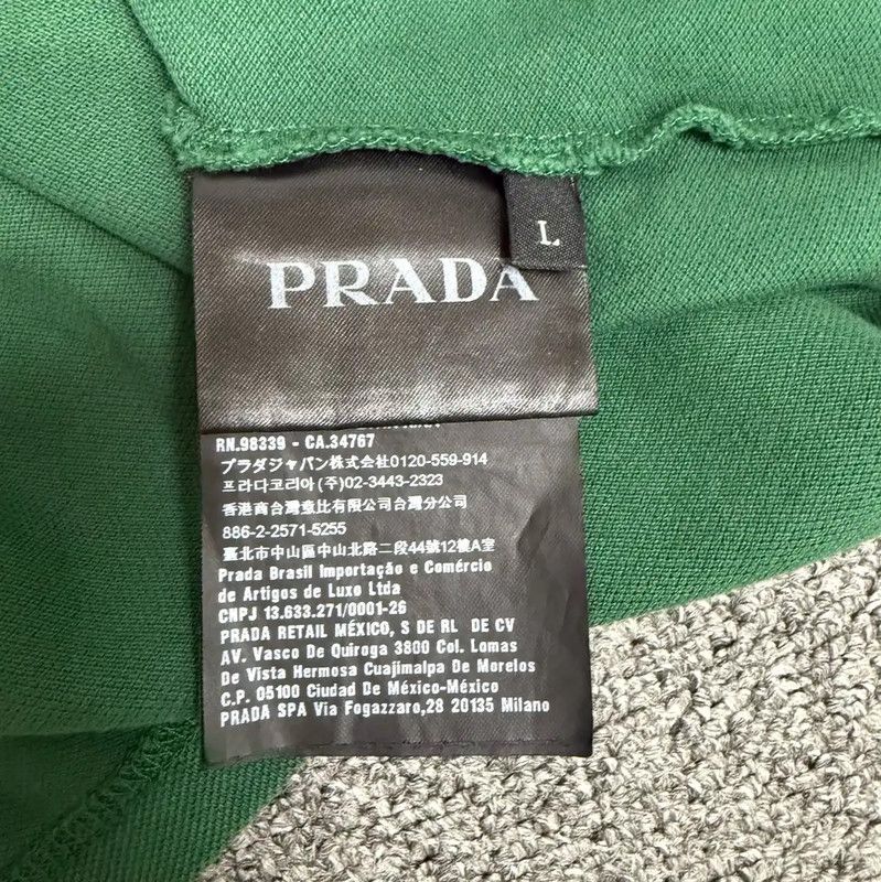 Prada Prada Green Cotton Men's Polo Shirt Size US L / EU 52-54 / 3 - 3 Thumbnail