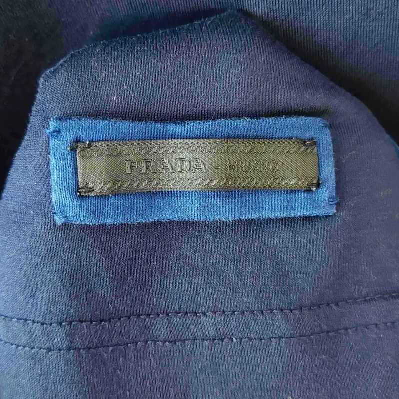Prada Prada Men's Cotton Polo in Dark Blue Size US L / EU 52-54 / 3 - 5 Thumbnail