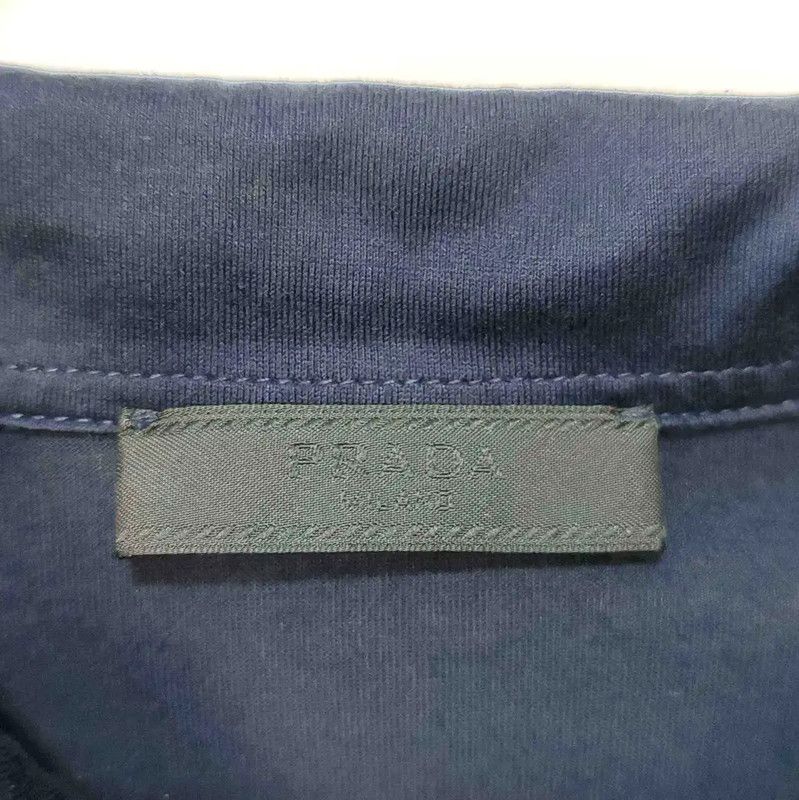 Prada Prada Men's Cotton Polo in Dark Blue Size US L / EU 52-54 / 3 - 3 Thumbnail