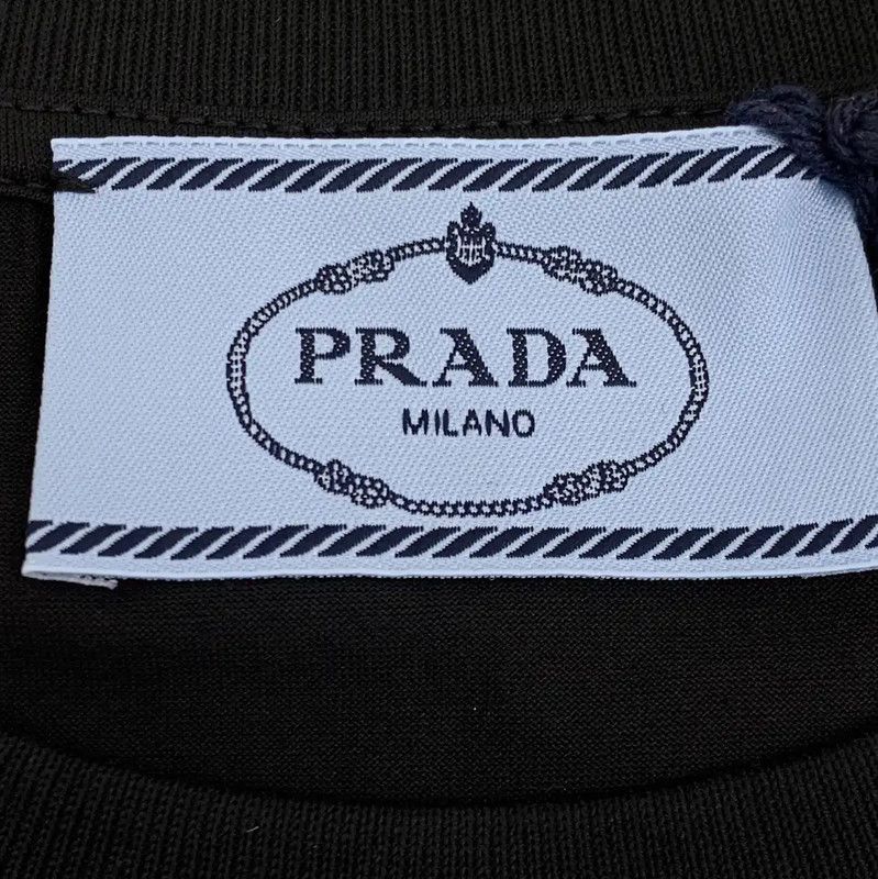 Prada Prada Black Cotton Men's T-Shirt Size US S / EU 44-46 / 1 - 3 Thumbnail