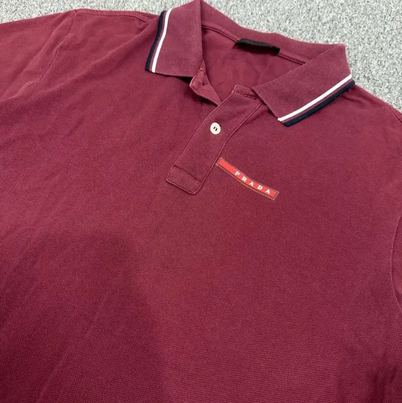 Prada Prada Red Cotton Men's Polo Shirt Size US M / EU 48-50 / 2 - 3 Thumbnail