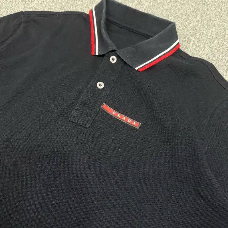 Prada Prada Black Cotton Men's Polo Shirt Size US M / EU 48-50 / 2 - 3 Thumbnail