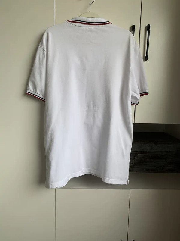 Prada Prada Men's White Cotton Short Sleeve Polo Size US XXL / EU 58 / 5 - 2 Thumbnail