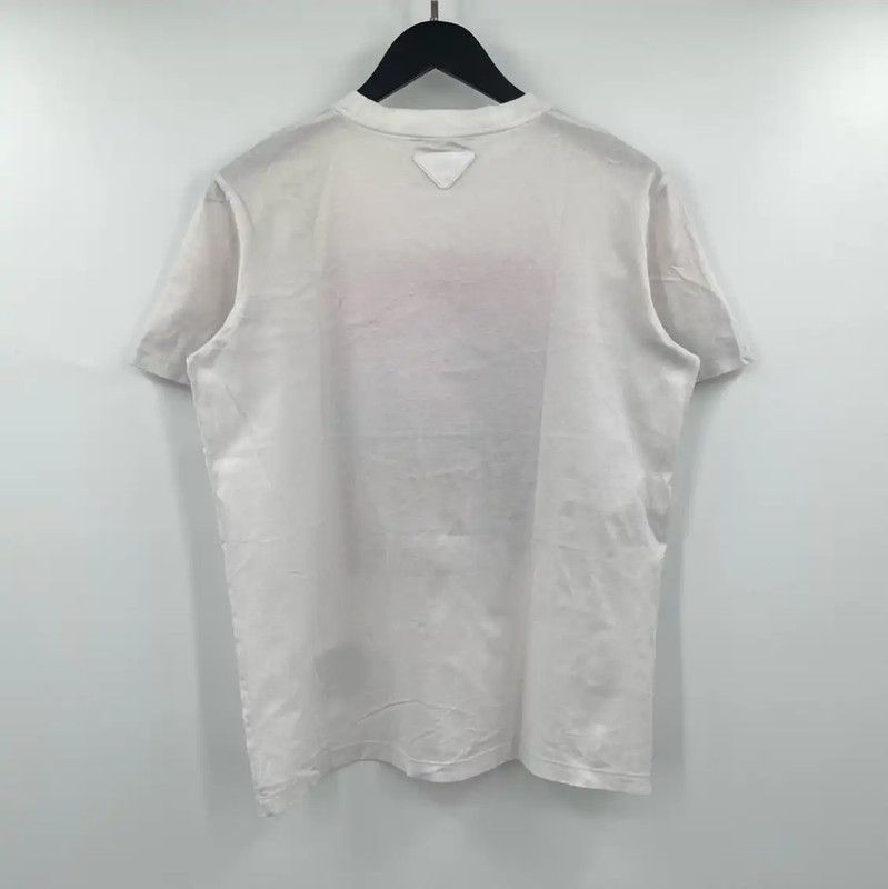Prada Prada Summer White Cotton Short Sleeve T-Shirt Size US S / EU 44-46 / 1 - 2 Thumbnail