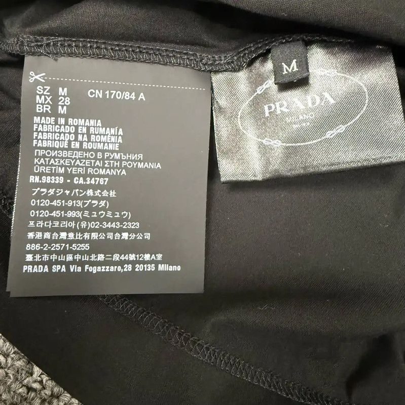 Prada Prada Black Cotton Men's T-Shirt Size US M / EU 48-50 / 2 - 2 Thumbnail