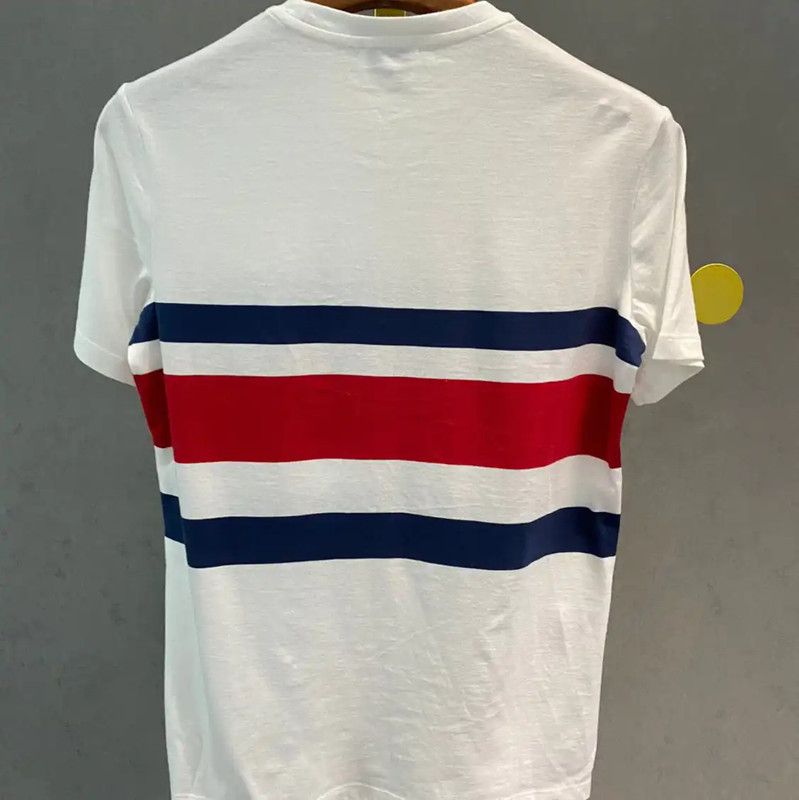 Prada Prada Men's White T-Shirt with Stripes Size US L / EU 52-54 / 3 - 2 Thumbnail