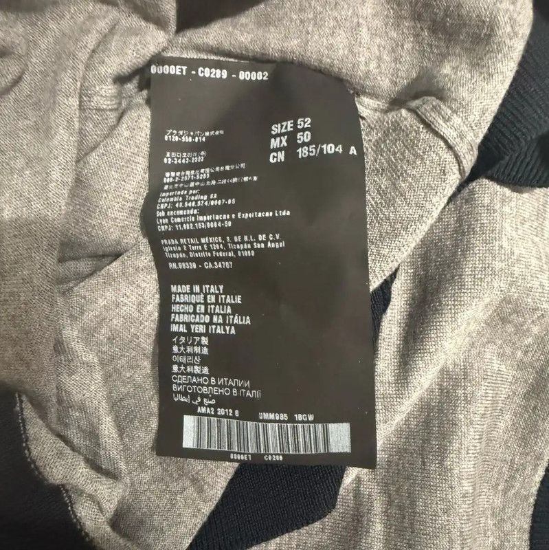 Prada Prada Men's Knit Sweater in Dark Gray Size US L / EU 52-54 / 3 - 3 Thumbnail