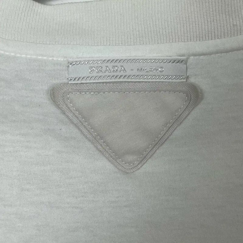 Prada Prada White Cotton Men's T-Shirt with Graphic Size US S / EU 44-46 / 1 - 3 Thumbnail