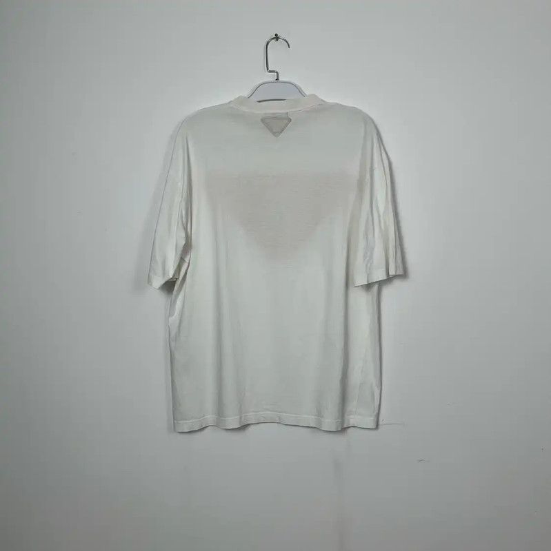 Prada Prada White Cotton Men's T-Shirt with Graphic Size US S / EU 44-46 / 1 - 2 Thumbnail