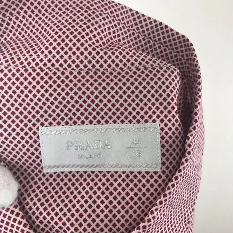 Prada Prada Pink Cotton Long Sleeve Shirt Size US XL / EU 56 / 4 - 3 Thumbnail