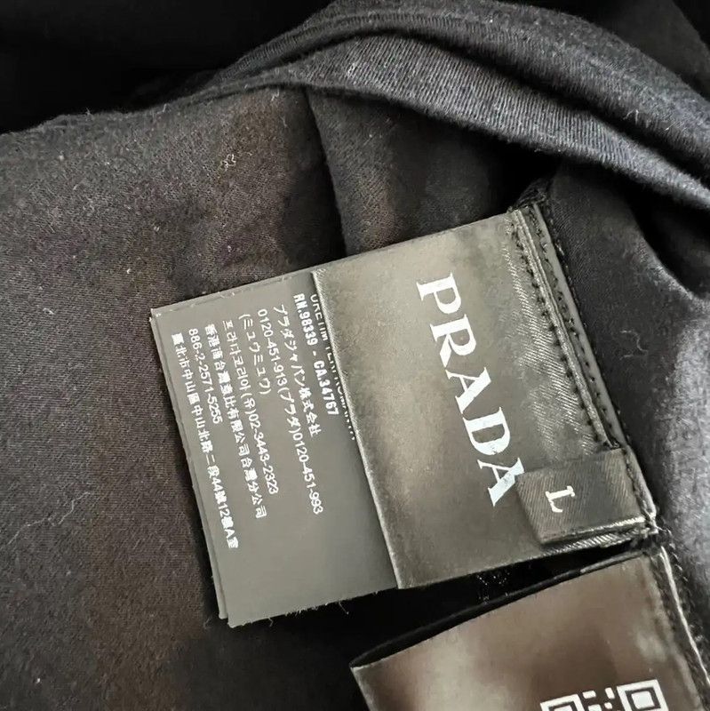 Prada Prada Black Cotton Men's T-Shirt XL Size US XL / EU 56 / 4 - 4 Thumbnail