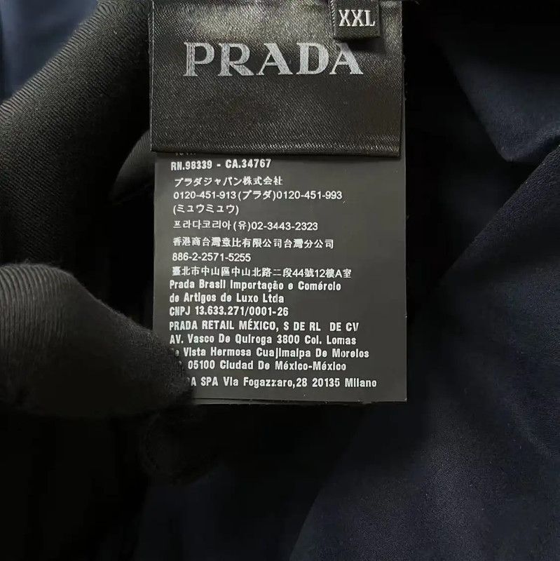 Prada Prada Men's Blue Logo T-Shirt for Spring Autumn Size US XXL / EU 58 / 5 - 5 Thumbnail
