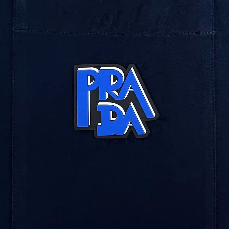 Prada Prada Men's Blue Logo T-Shirt for Spring Autumn Size US XXL / EU 58 / 5 - 4 Thumbnail