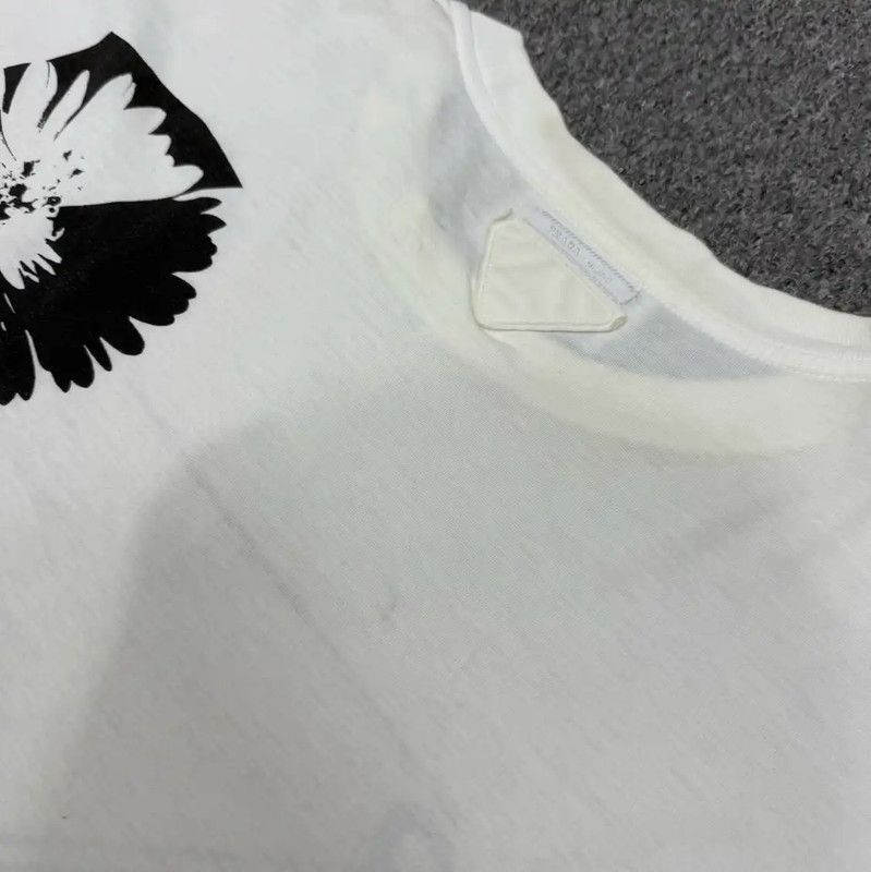 Prada Prada White Cotton Men's T-Shirt XXL Size US XXL / EU 58 / 5 - 4 Thumbnail