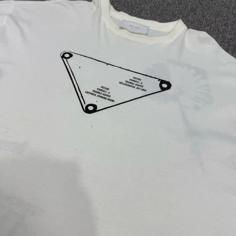 Prada Prada White Cotton Men's T-Shirt XXL Size US XXL / EU 58 / 5 - 3 Thumbnail