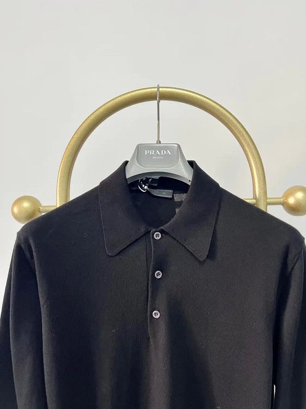 Prada Prada Black Long Sleeve Knitted Shirt Size US S / EU 44-46 / 1 - 2 Thumbnail