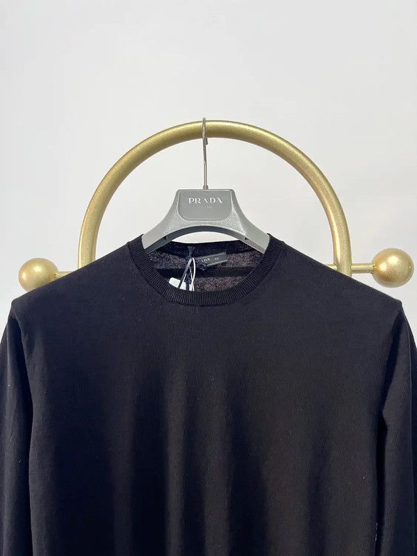 Prada Prada Black Long Sleeve Knitted Top for Men Size US L / EU 52-54 / 3 - 2 Thumbnail