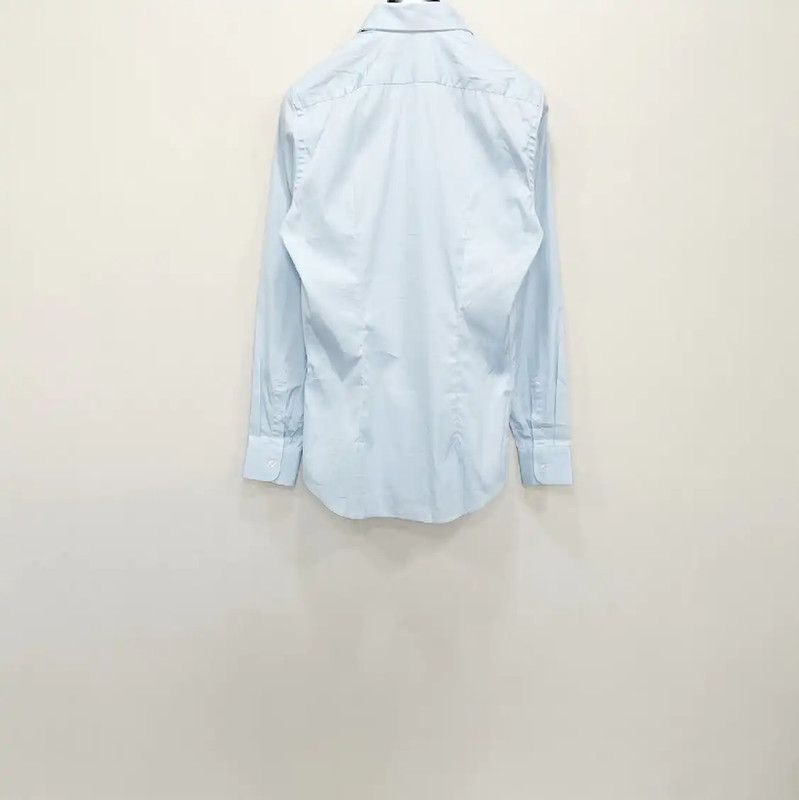 Prada Prada Men's Long Sleeve Shirt in Light Blue Size US M / EU 48-50 / 2 - 2 Thumbnail