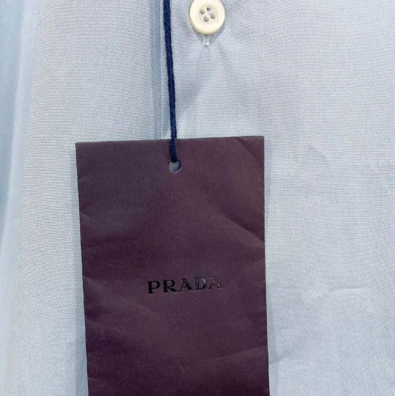 Prada Prada Men's Long Sleeve Shirt in Light Blue Size US M / EU 48-50 / 2 - 5 Thumbnail