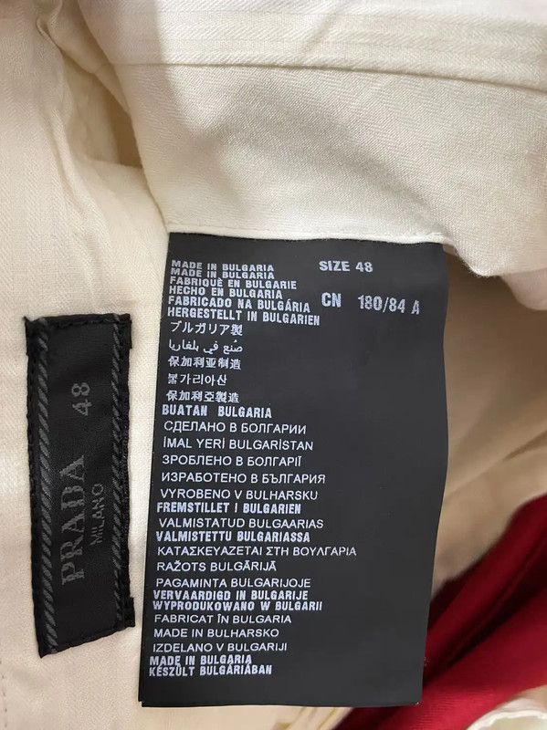 Prada Prada Red Cotton Casual Men's Pants Size US 26 / EU 42 - 4 Thumbnail