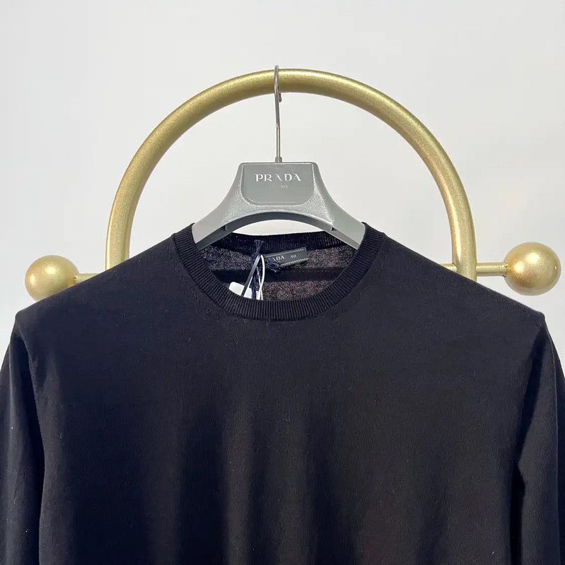 Prada Prada Black Wool Long Sleeve Sweater XXL Size US XXL / EU 58 / 5 - 2 Thumbnail