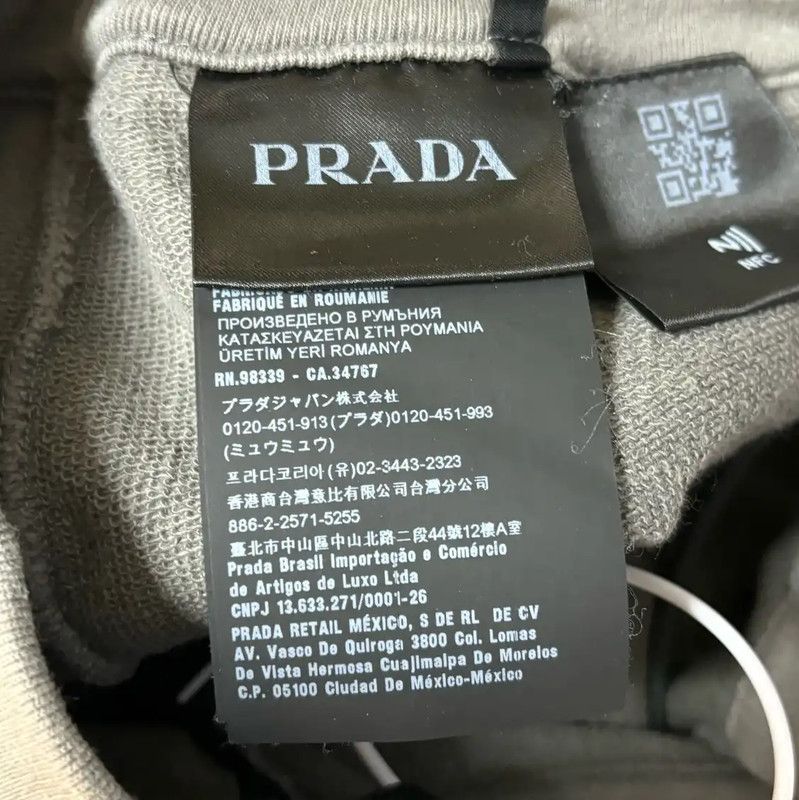 Prada Prada Gray Cotton Logo Sweatpants for Men Size US 34 / EU 50 - 5 Thumbnail