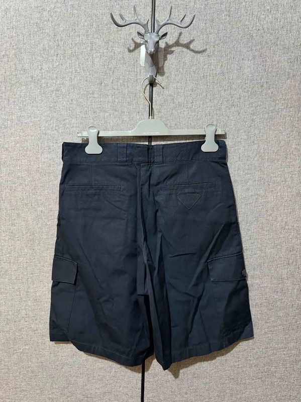 Prada Prada Black Cotton Logo Embroidered Men's Shorts Size US 26 / EU 42 - 2 Thumbnail
