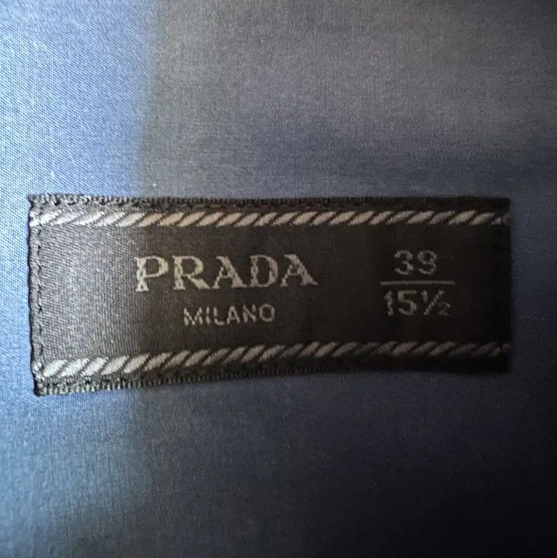 Prada Prada Men's Light Blue Long Sleeve Shirt Size US L / EU 52-54 / 3 - 4 Thumbnail