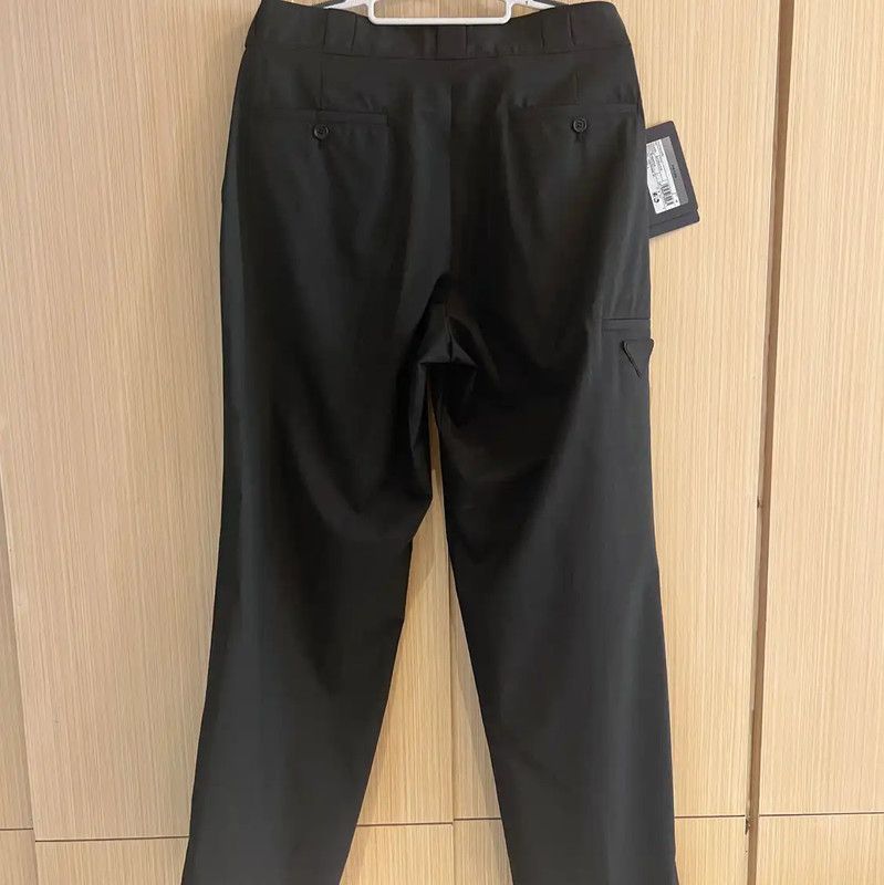 Prada Prada Black Striped Wool Casual Trousers for Men Size US 44 / EU 60 - 2 Thumbnail