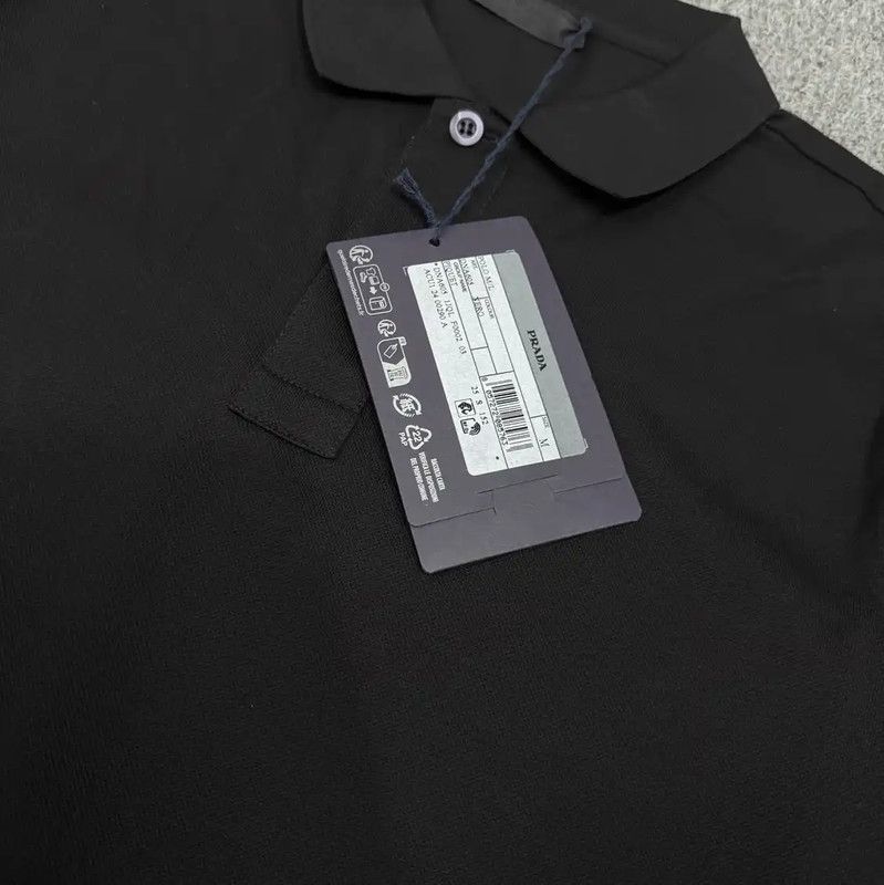 Prada Prada Black Long Sleeve Cotton Men's Polo Size US M / EU 48-50 / 2 - 3 Thumbnail