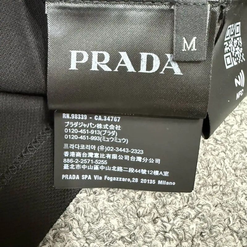 Prada Prada Black Long Sleeve Cotton Men's Polo Size US M / EU 48-50 / 2 - 4 Thumbnail