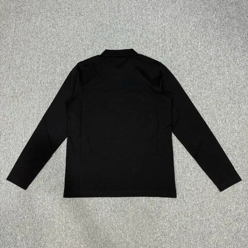 Prada Prada Black Long Sleeve Cotton Men's Polo Size US M / EU 48-50 / 2 - 2 Thumbnail