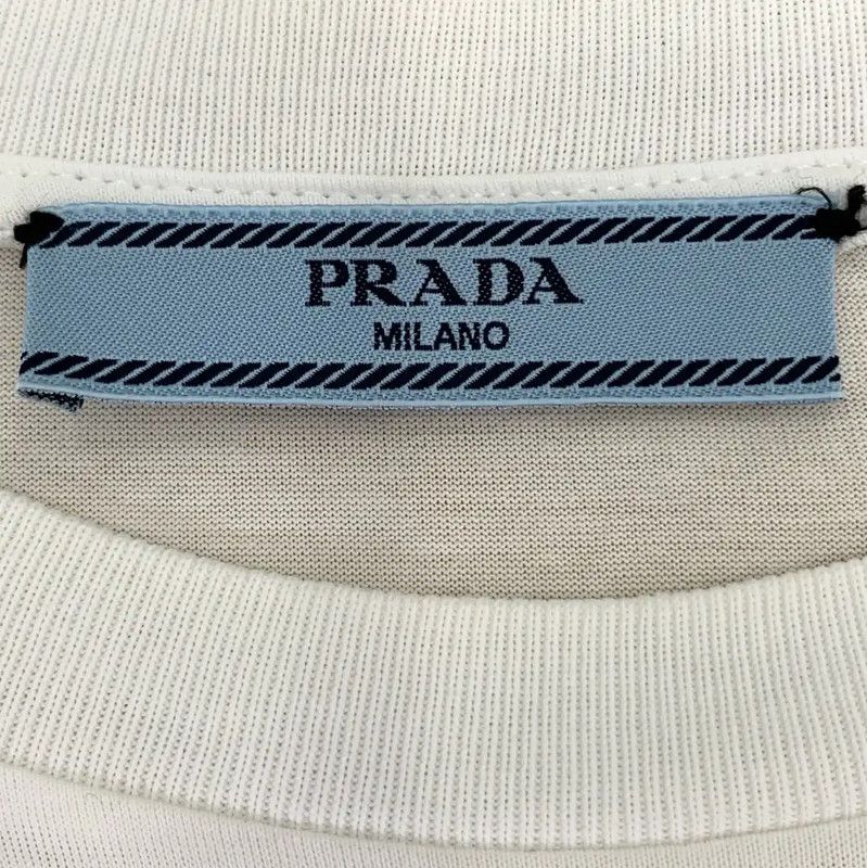 Prada Prada Men's White Cotton T-Shirt with Pocket Size US M / EU 48-50 / 2 - 3 Thumbnail