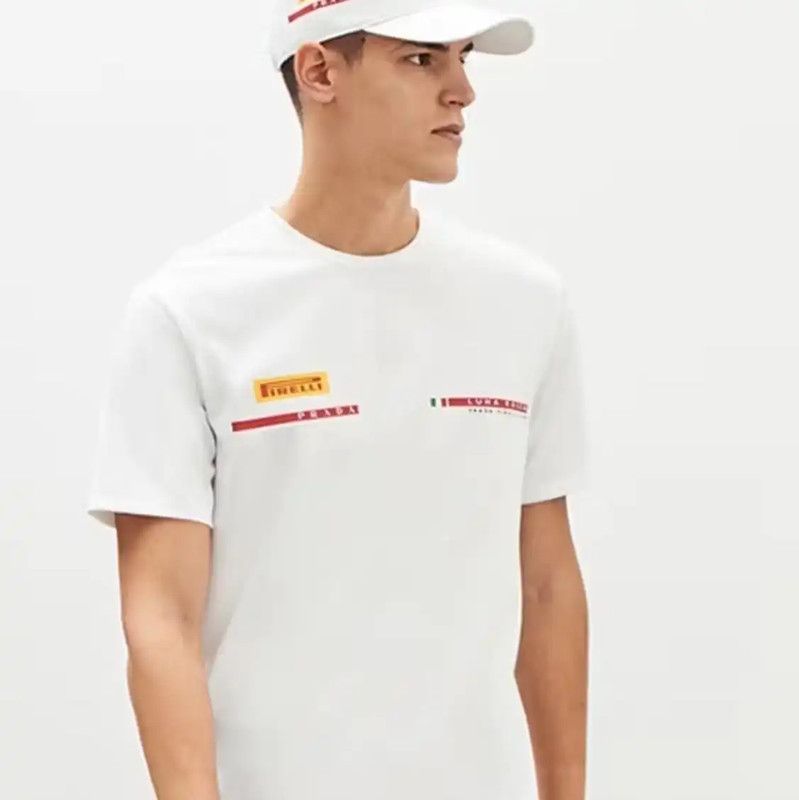 Prada Prada White Cotton T-Shirt for Men Size US L / EU 52-54 / 3 - 3 Thumbnail